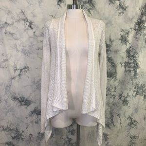 Knit open front waterfall sweater